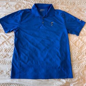 Nike Golf Tour Performance Blue Polo Shirt with Mickey Mouse Embroidered Logo